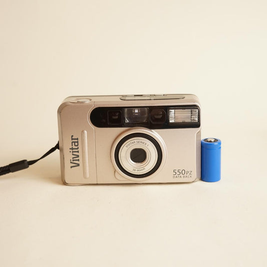 Vivitar 550PZ 35mm Point & Shoot Film Camera | Tested & Working | Black