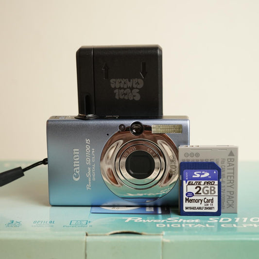Canon PowerShot SD1100 IS Digital Camera | 8MP | Tested & Working | Blue