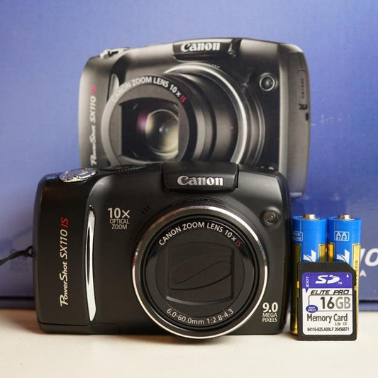 Canon PowerShot SX110 IS Digital Camera | 9.0MP | Tested & Working | Black