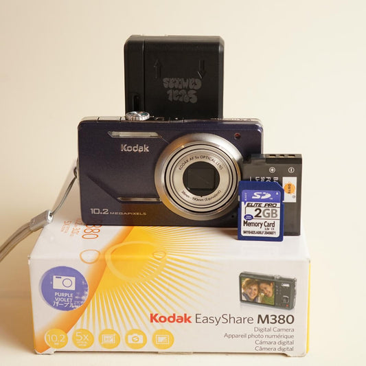 Kodak EasyShare M380 Digital Camera | 10.2MP | Tested & Working | Dark Blue