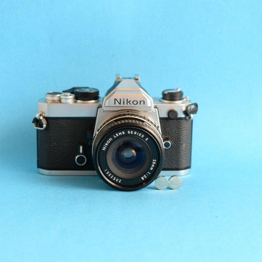 Nikon FM Film Camera | FULLY CLA'd | 35mm SLR | Tested & Working | Silver & Black