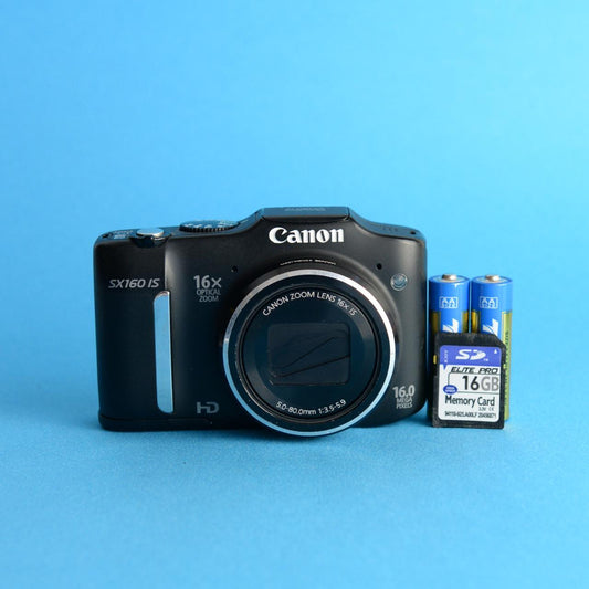 Canon PowerShot SX160 IS | Digital Camera 16MP  | Tested & Working | Black