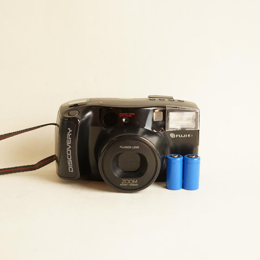Fujifilm Discovery 2000 Zoom Date Film Camera | 35mm Point & Shoot | Tested & Working | Black
