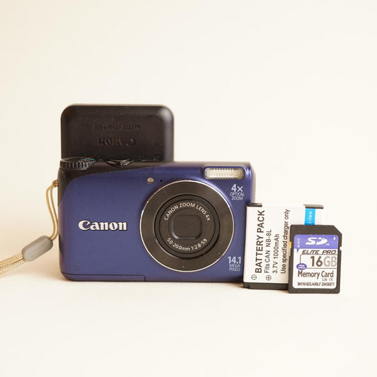 Canon PowerShot A2200 Digital Camera | 14.1MP | Tested & Working | Blue