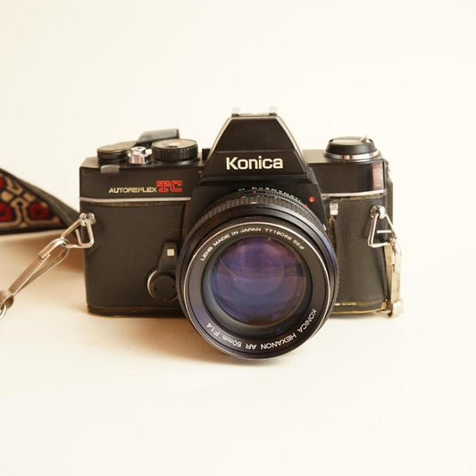 Konica Autoreflex TC Film Camera | 35mm SLR | Tested & Working | Black