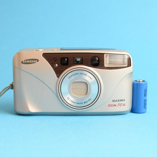 Samsung Maxima Zoom 70 XL 35mm Film Camera | Tested & Working | Silver