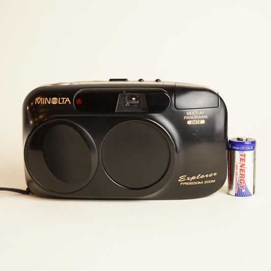 Minolta Explorer Freedom Zoom Film Camera | 35mm | *Read Description * | Black