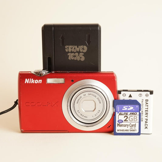 Nikon Coolpix S203 Digital Camera | 10MP | Tested & Working | Red