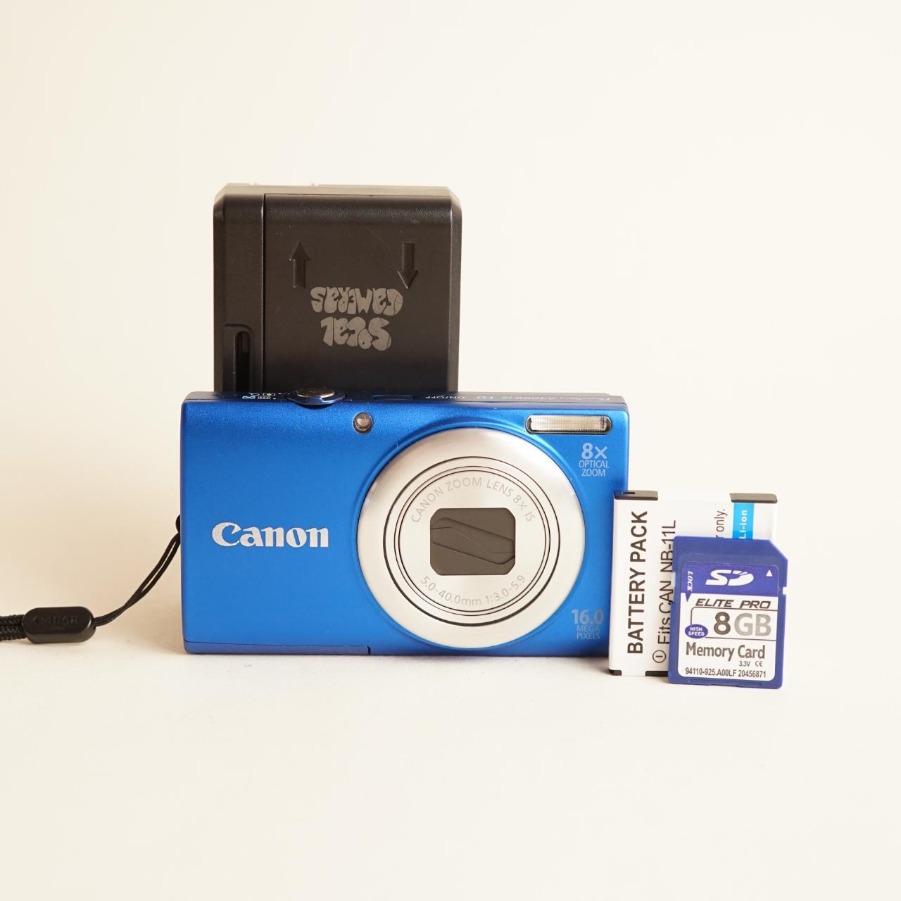 Canon PowerShot A4000 IS Digital Camera | 16MP | Tested & Working | Blue
