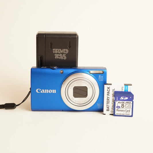 Canon PowerShot A4000 IS Digital Camera | 16MP | Tested & Working | Blue