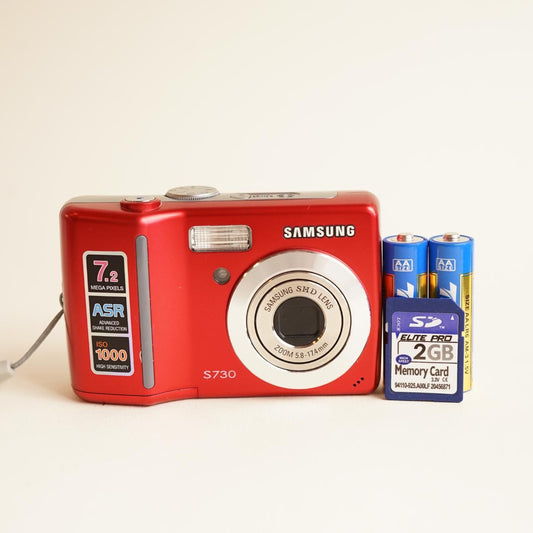 Samsung S730 Digital Camera | 7.2MP | Tested & Working | Red