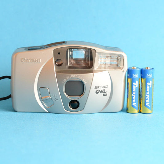 Canon SureShot Owl 35mm Film Camera | Point & Shoot | Tested & Working w/Warranty | Silver