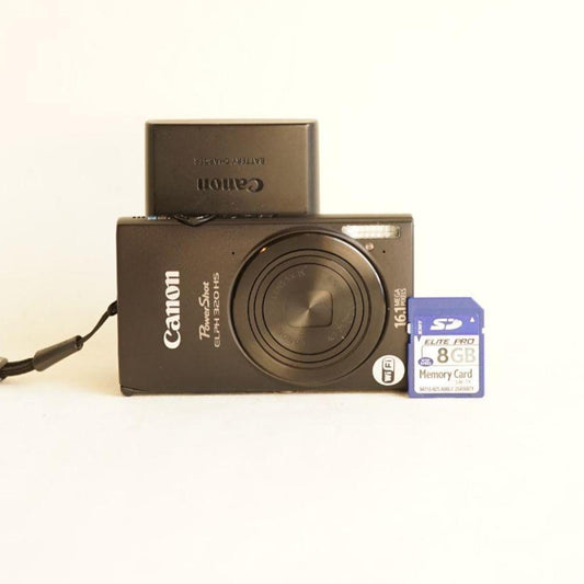 Canon PowerShot ELPH 320 HS Digital Camera | 16.0MP | Tested & Working | Black