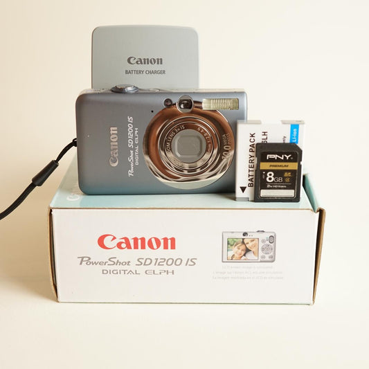 Canon PowerShot SD1200 IS Digital Camera | 10MP | Tested & Working | Grey
