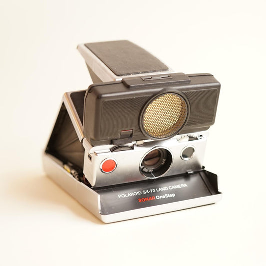 Polaroid SX-70 Sonar OneStep Land Camera | Tested & Working | Black & Gold