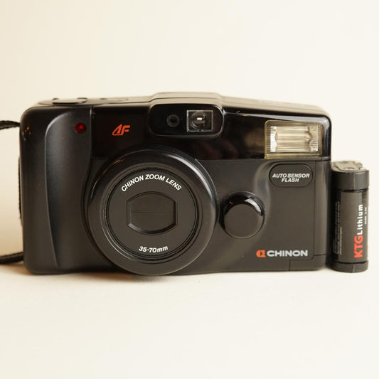 Chinon Auto 3501 35mm Film Camera | Point and Shoot | Tested and Working | Black