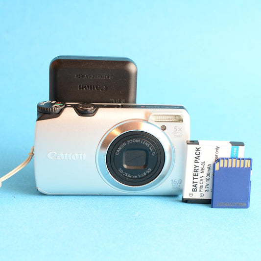 Canon PowerShot A3300 IS Digital Camera | 16MP | Tested & Working | Silver