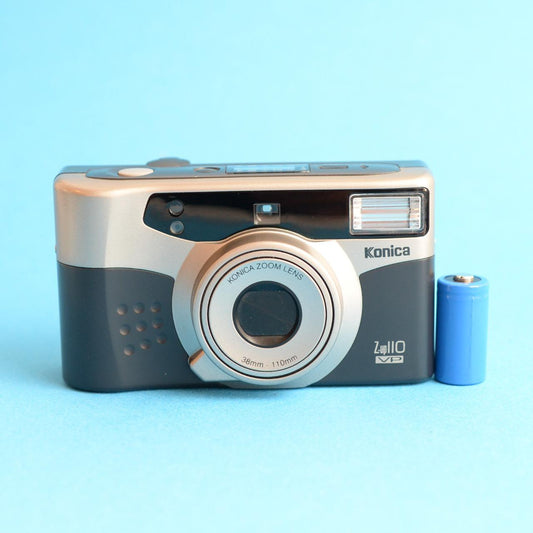 Konica Z-up110 VP Film Camera | 35mm Point & Shoot | Tested & Working | Silver & Grey