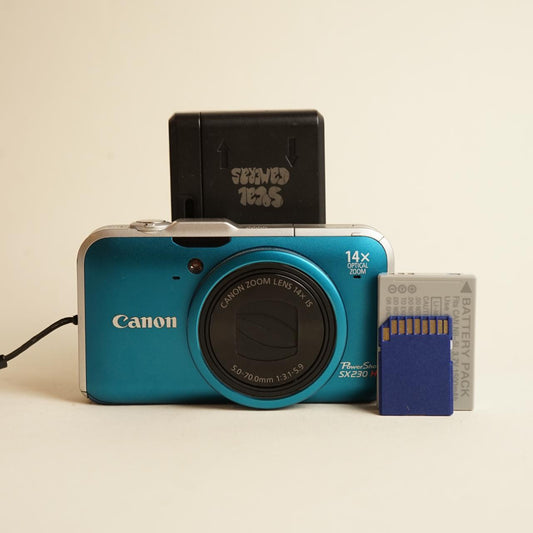 Canon PowerShot SX230 HS Digital Camera | 12.1MP | Tested & Working | Blue