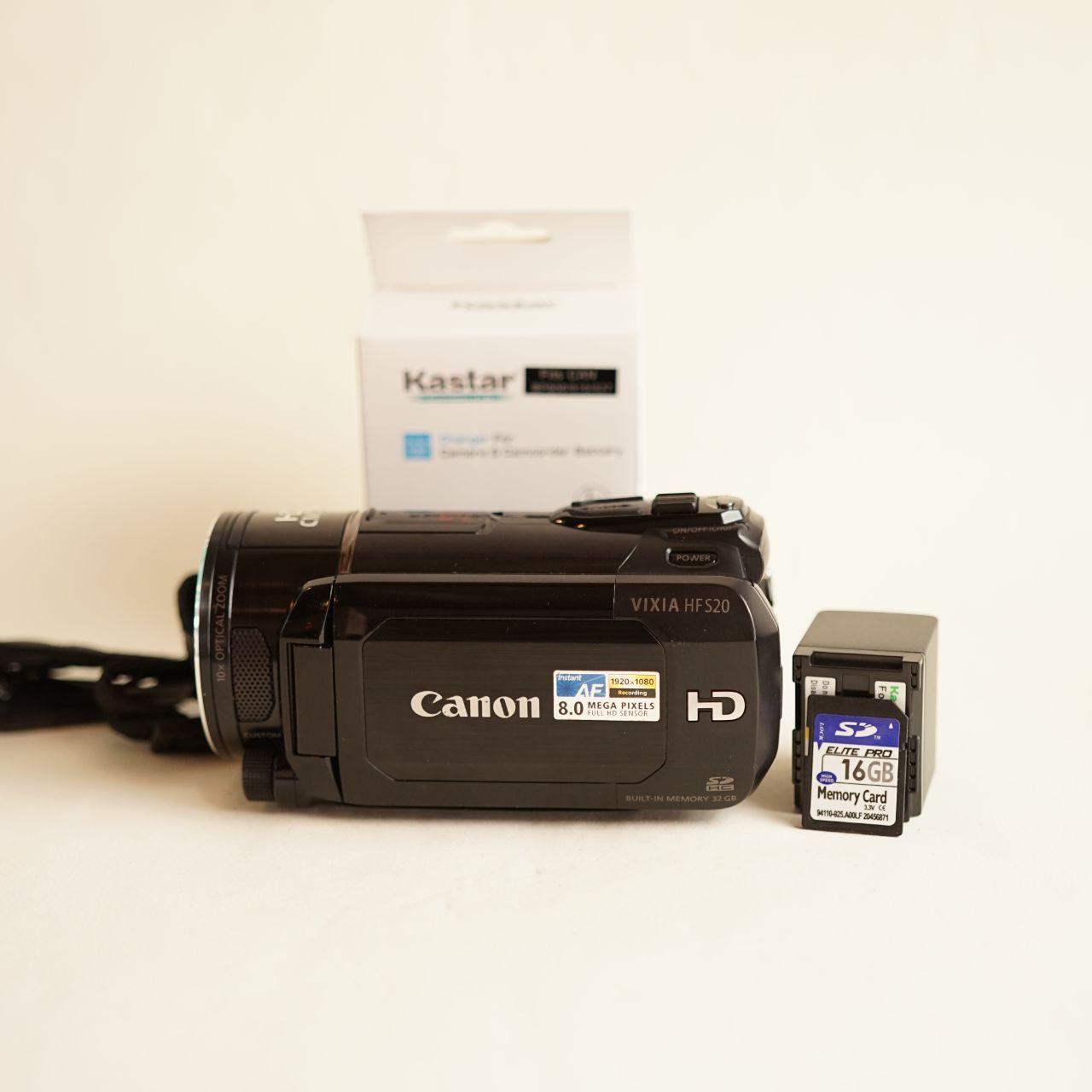 Canon VIXIA HF S20 Camcorder | Tested & Working | Black