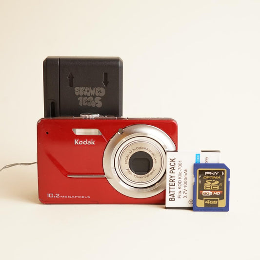 Kodak EasyShare M340 Digital Camera | 10MP | Tested & Working | Red