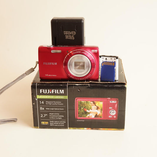 Fujifilm FinePix JZ100 Digital Camera | 14MP | Tested & Working | Red