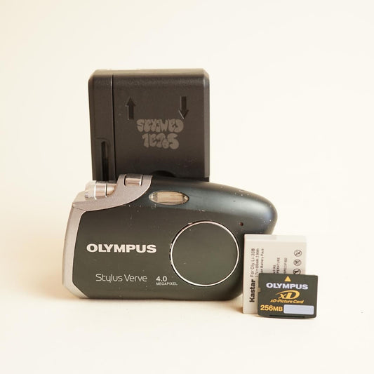 Olympus Stylus Verve Digital Camera | 4MP | Tested & Working | Black