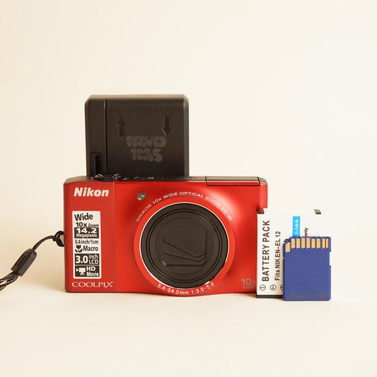 Nikon Coolpix S8000 Digital Camera | 14.2MP | Tested & Working | Red