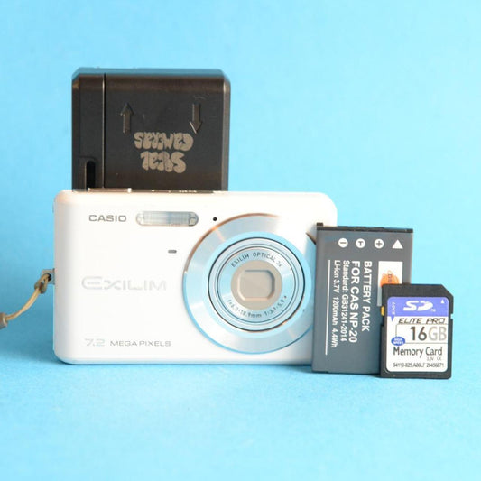 Casio Exilim EX-277 Digital Camera | 7.2MP | Tested & Working | White