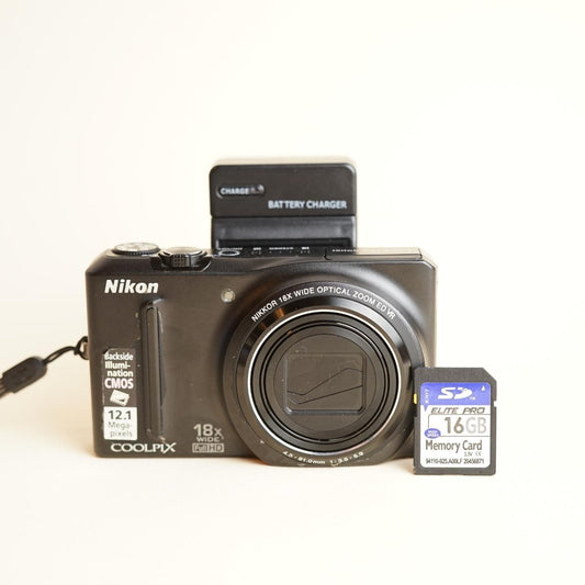 Nikon Coolpix S9100 Digital Camera | 12.1MP | Tested & Working | Black