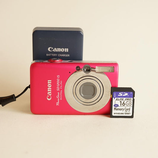 Canon PowerShot SD1200 IS Digital Camera | 10.0MP | Tested & Working | Pink