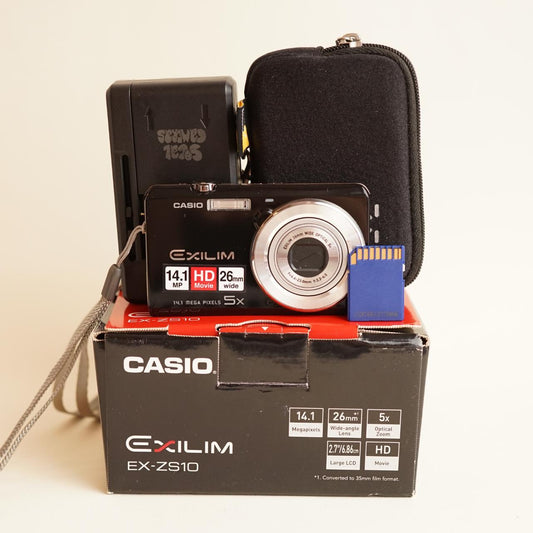 Casio Exilim EX-ZS10 Digital Camera | 14.1MP | Tested & Working | Black | w/ Original Box