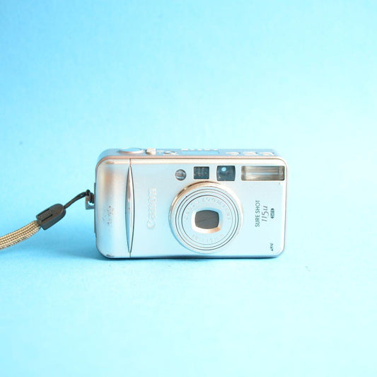 Canon Sure Shot 115u Film Camera | 35mm Point & Shoot | Tested & Working | Silver