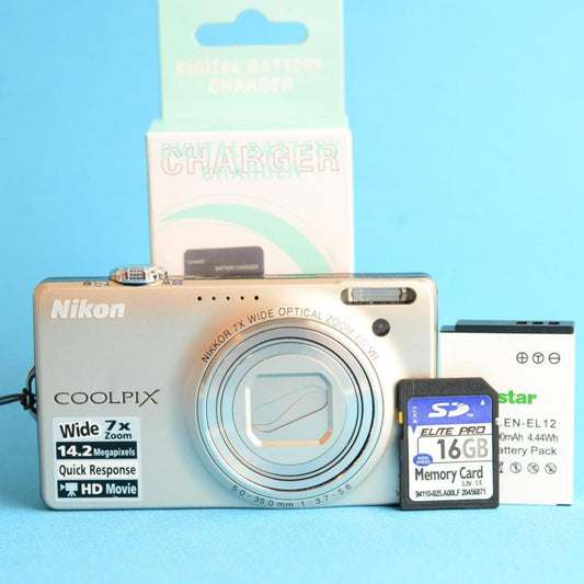 Nikon Coolpix S6000 Digital camera | 14.2MP | Tested & Working | Silver