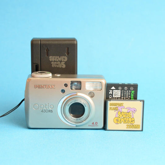 Pentax Optio 430 RS Digital Camera | 4MP | Tested & Working | Silver