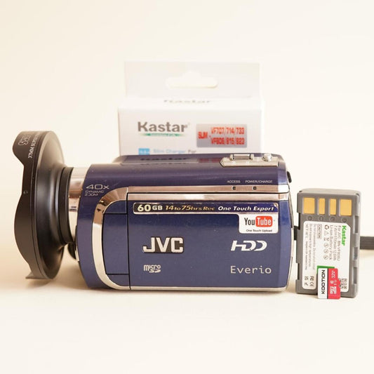 JVC Everio GZ-MG630AU Digital Camcorder w/Fisheye Lens | Read Description | Blue