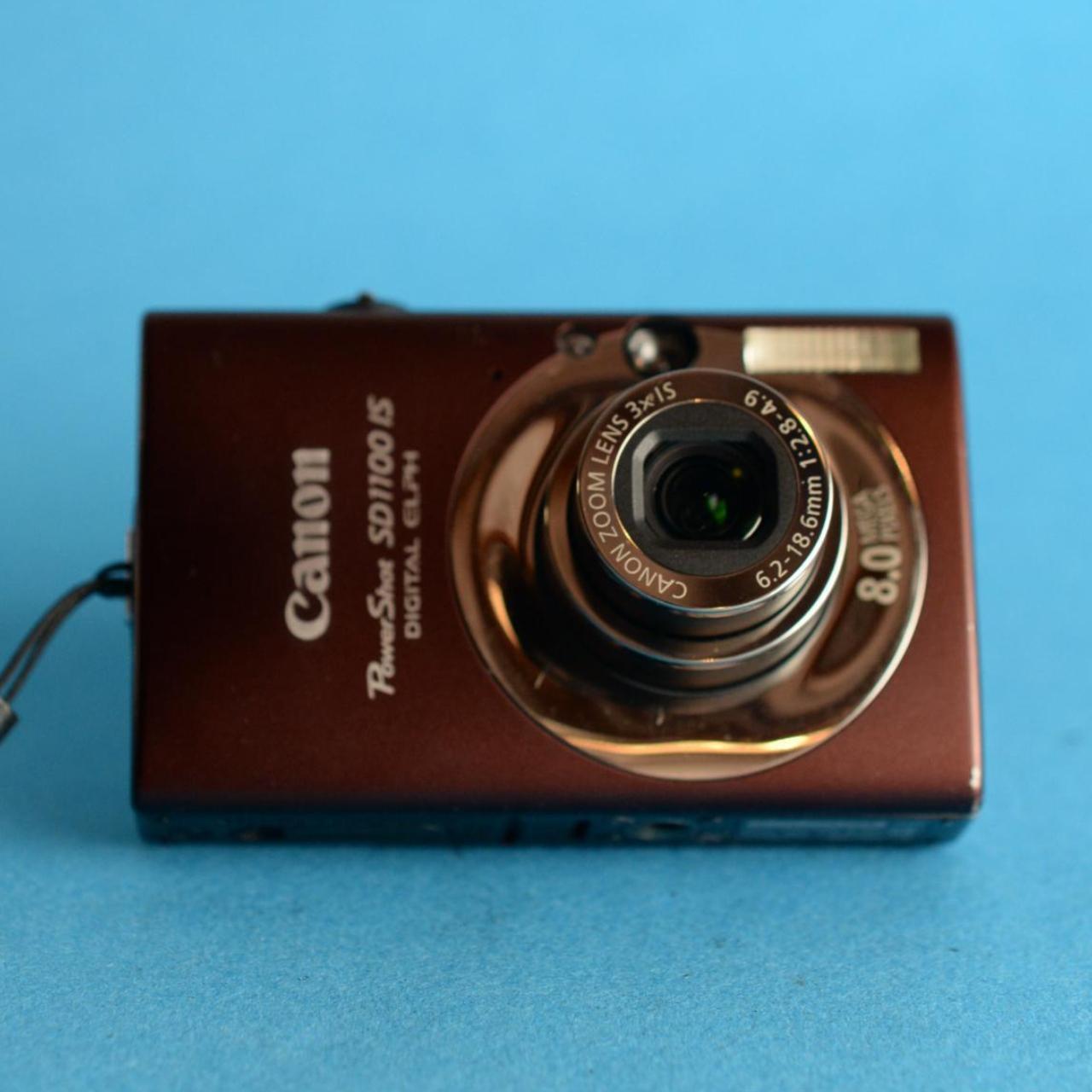 Canon PowerShot SD1100 IS Digital Camera | 8MP | Tested & Working | Maroon