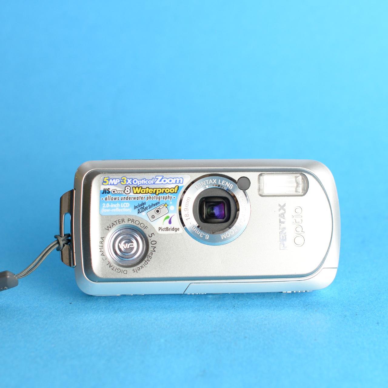 Pentax Optio WP | 5MP Digital Camera | Tested & Working | Silver