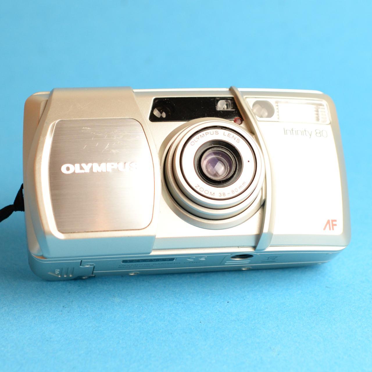 Olympus Infinity 80 Film Camera | 35mm Point and Shoot | Tested & working w/warranty | Silver