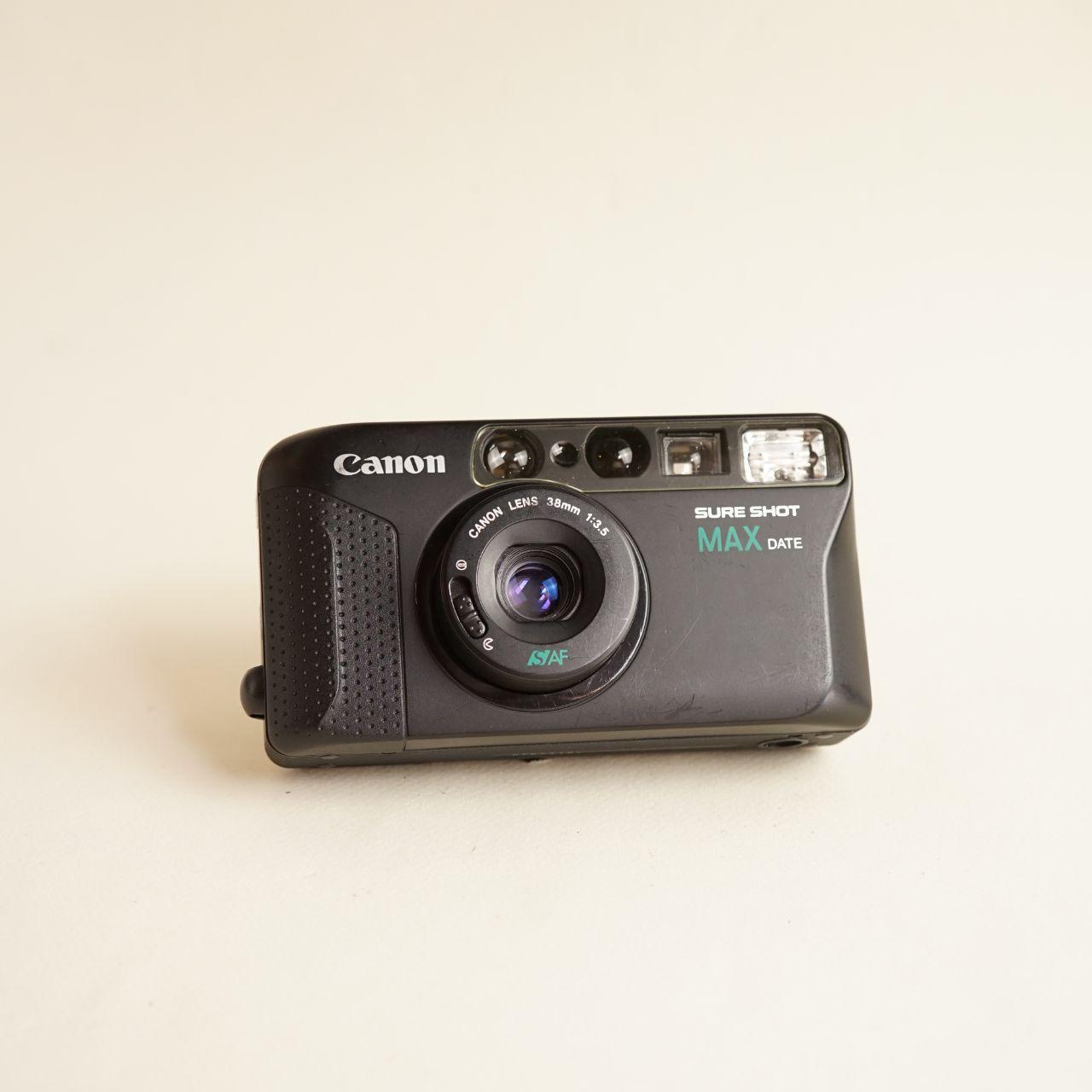 Canon SureShot MAX Date Film Camera | 35mm Point & Shoot | Tested & Working | Black