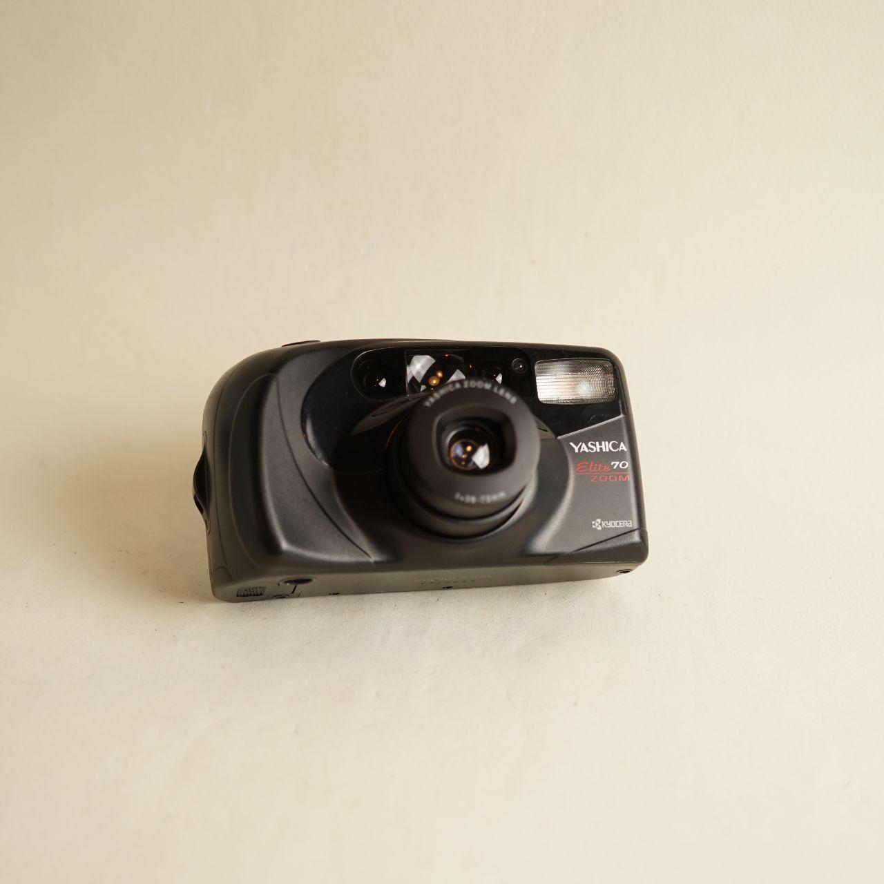 Yashica Elite 70 Zoom Film Camera | 35mm Point & Shoot | Tested & Working | Black