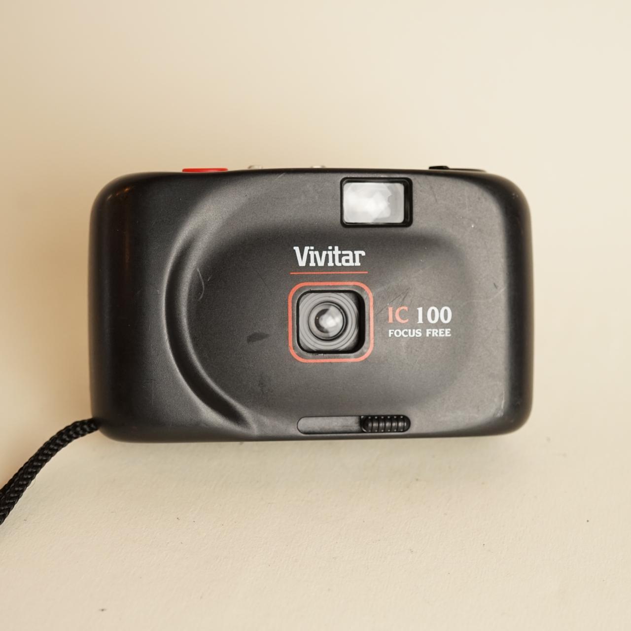 Vivitar IC-100 Focus Free 35mm Film Camera | Point & Shoot | Tested & Working | Black