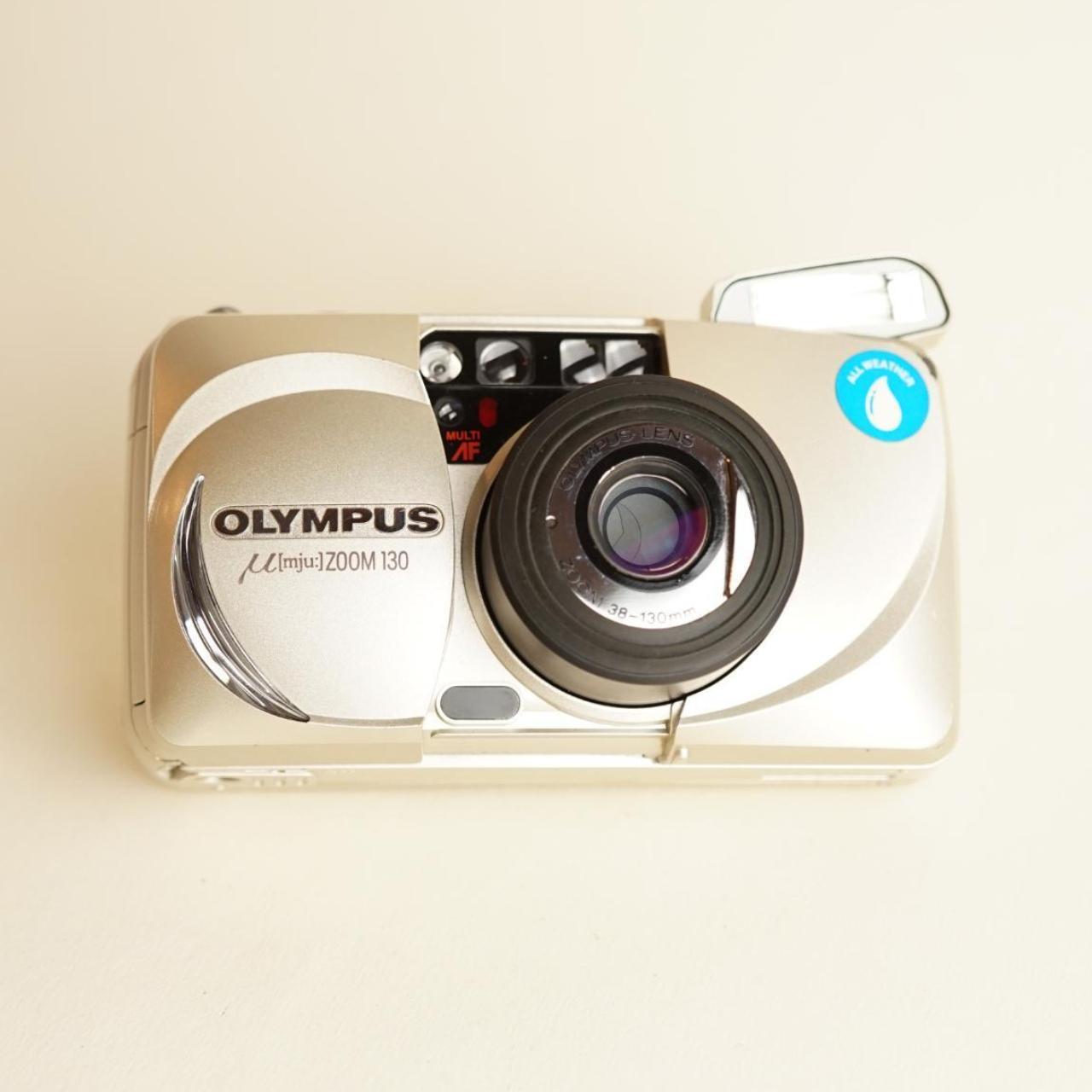 Olympus Mju Zoom 130 35mm Film Camera | Tested & Working | Silver