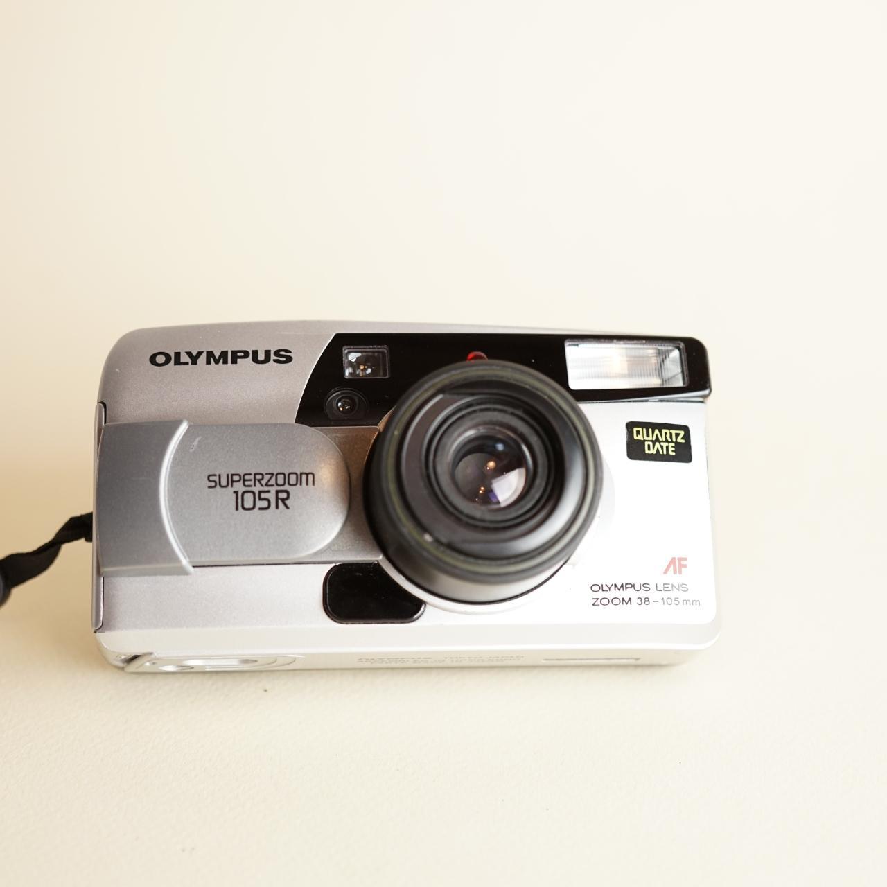 Olympus Superzoom 105R 35mm Film Camera | Tested & Working | Silver