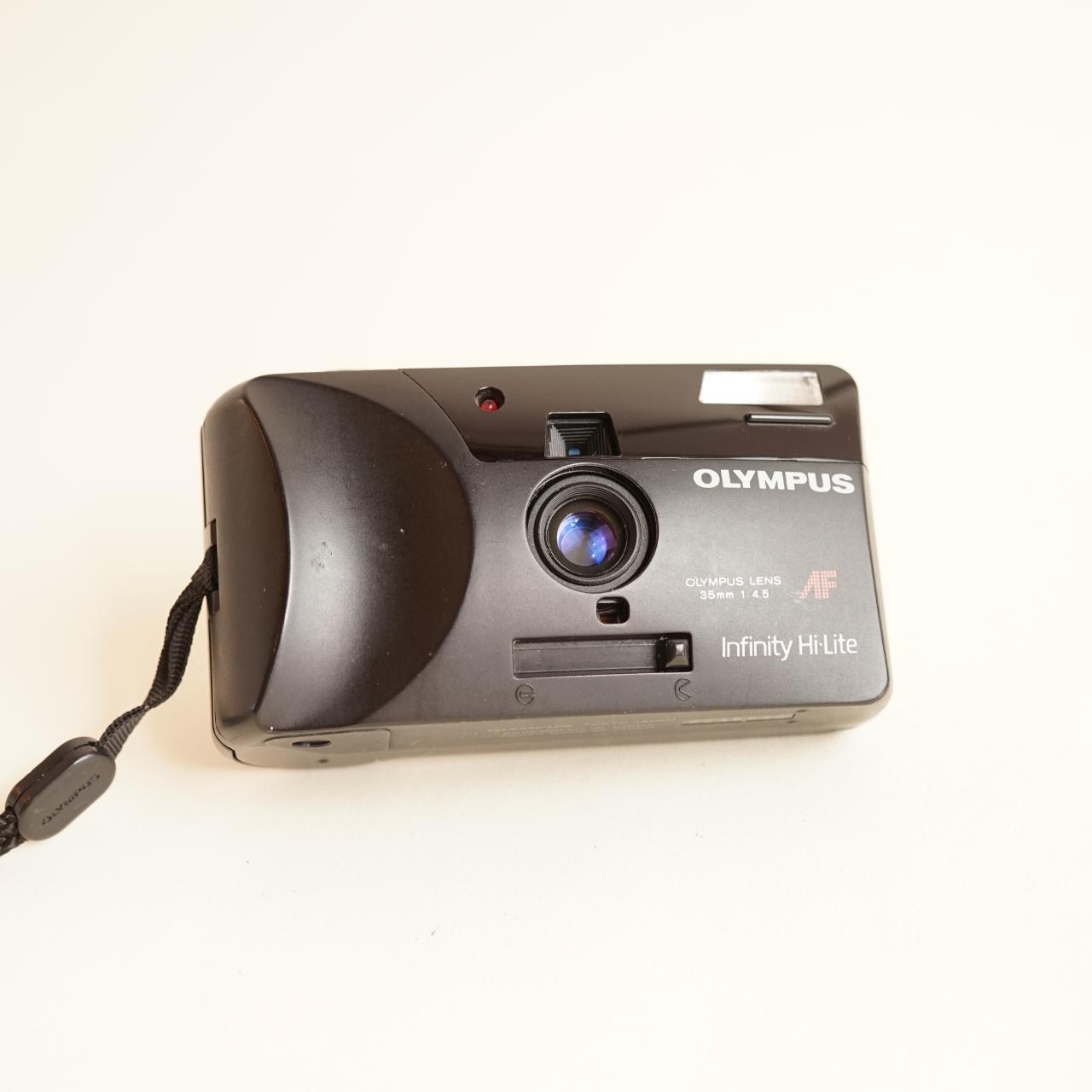 Olympus Infinity Hi-Lite Film Camera | 35mm Point & Shoot | Tested & Working | Black