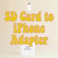 SD or Micro SD to iPhone adapter -FREE SHIPPING-