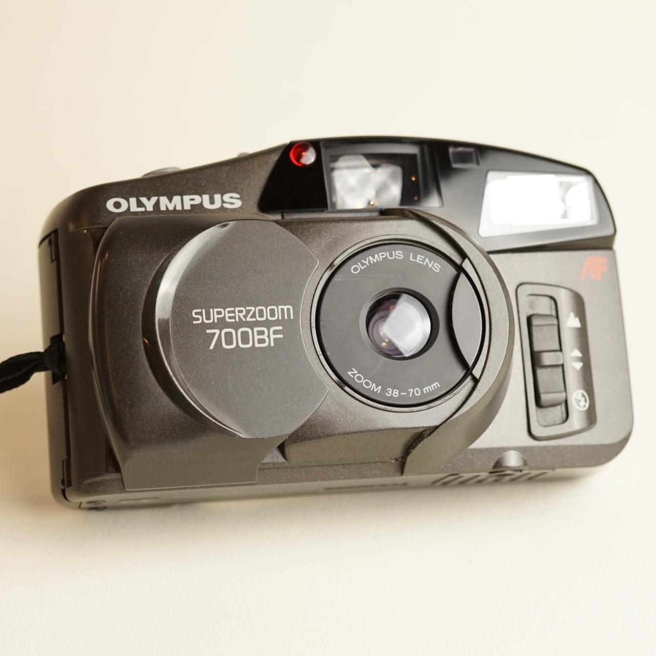 Olympus Super Zoom 700BF 35mm Film Camera | Tested & Working | Grey