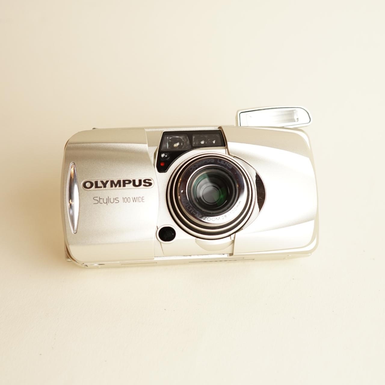 Olympus Stylus 100 Wide 35mm Film Camera | Tested & Working | Silver