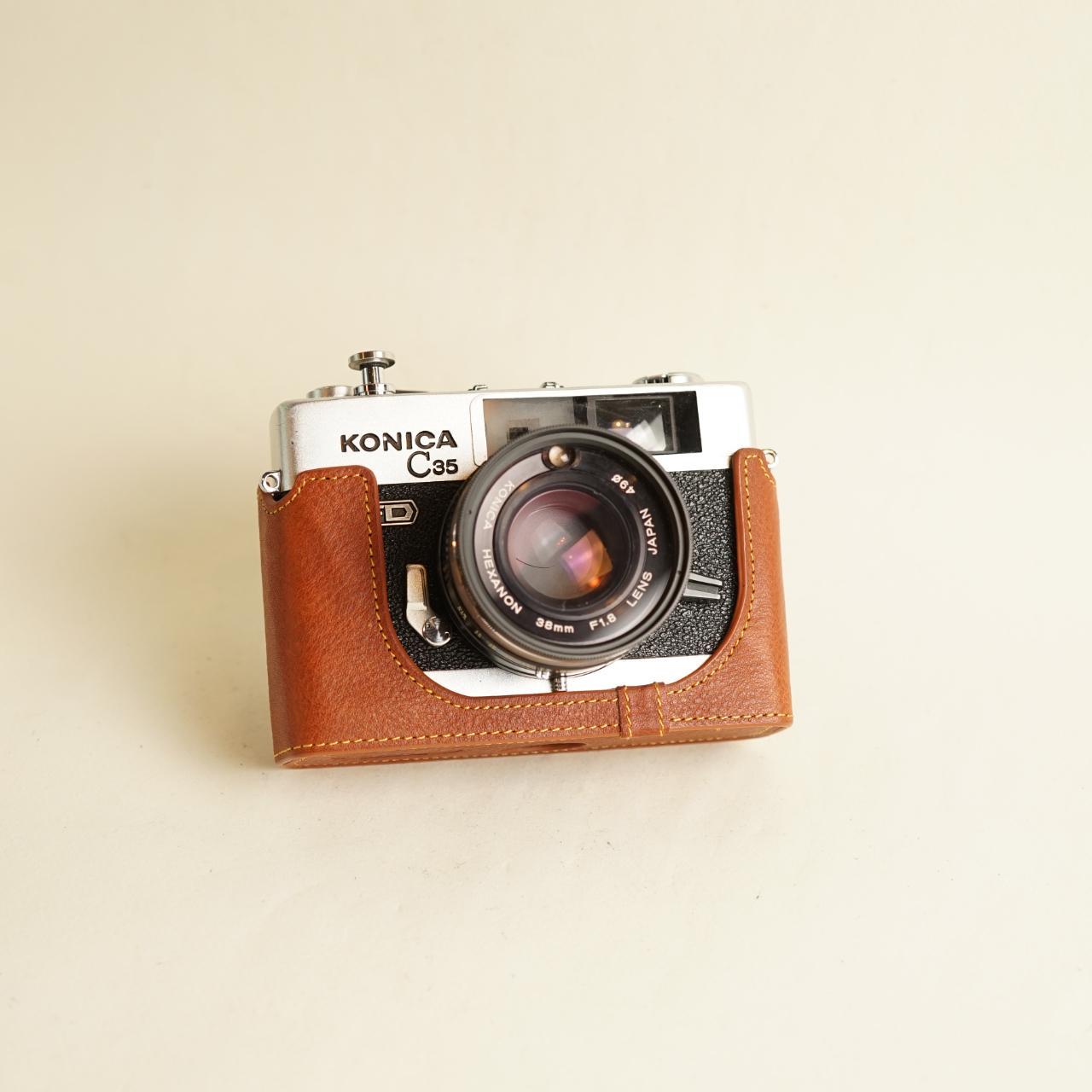 Konica C35 FD Film Camera | 35mm Rangefinder | Tested & Working | Black & Silver