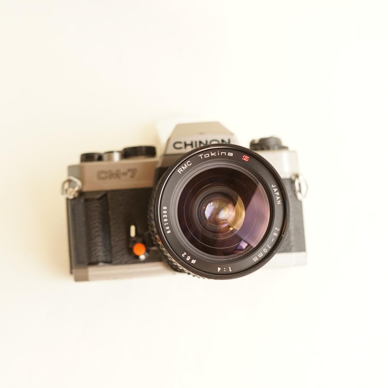 Chinon CM-7 Film Camera | 35mm SLR | Tested & Working | Silver & Black